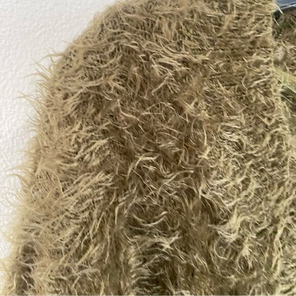 Urban Outfitters Brown Fuzzy V-Neck Sweater Long Sleeve Soft Knit Sz S - Picture 6 of 10